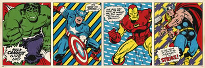 Poster Marvel Comics - Triptico 158x53cm