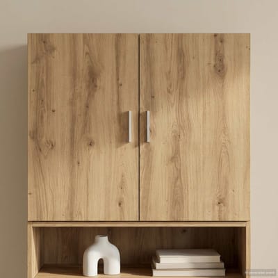 vidaXL - Wandkast - Artisanaal - eiken - 80 - x - 42,5 - x - 64 - cm - Bewerkt - hout