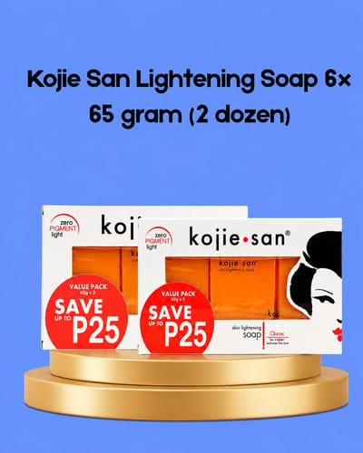 Kojie San Lightening Soap – 6×65 g (2 dozen) – Verhelderende & Hydraterende Zeepset – Helpt Donkere Vlekken te verminderen, Egaliseert de Huidtint & Hydrateert Intensief – Voor een Gladde, Stralende & Gezonde Huid