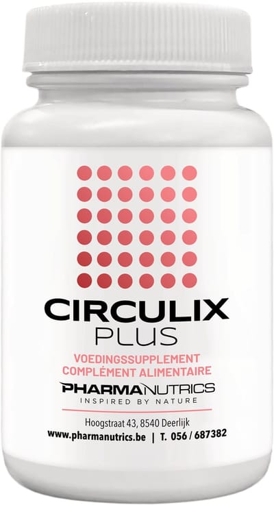 CIRCULIX PLUS 60 V-caps Pharmanutrics - Circulatie - Doorbloeding - Winterhanden - Wintertenen - Natuurlijk Complex- OPC -Gingko Biloba - Concentratie - Oorsuizen