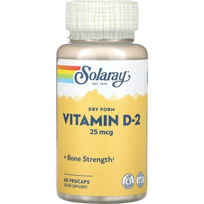 Gedroogde Vitamine D2, 25 mcg, 60 Veggie Capsules