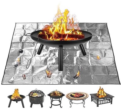 Vuurkorfmat 80x105 cm - Brandwerende Grillmat voor Terras en Tuin