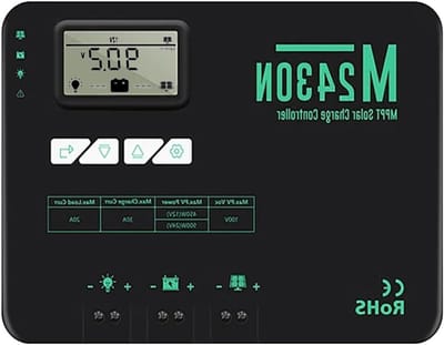 Zonne Laadregelaar - MPPT Regelaar - Energie Beheer - LCD Display - 30 Ampere - Zwart