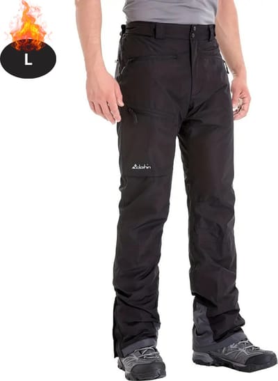 Livano Skibroek - Skipak - Snowboard Broek - Winterbroek - Sneeuwbroek - Heren - Wintersport - Zwart - Maat L