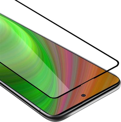 Cadorabo Screenprotector geschikt voor Samsung Galaxy A51 4G / M40s Volledig scherm pantserfolie Beschermfolie in TRANSPARANT met ZWART - Gehard (Tempered) display beschermglas in 9H hardheid met 3D Touch
