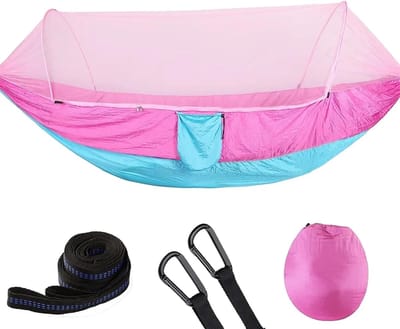 Camping Hangmat - Outdoor Hangmat Parachute Hangmat - Ontspannen in de Natuur - Met Geïntegreerd Muggennet