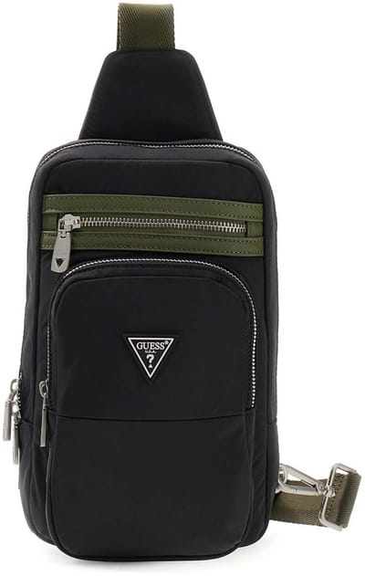 GUESS slingtas Berlin Multipocket Crossover Black zwart