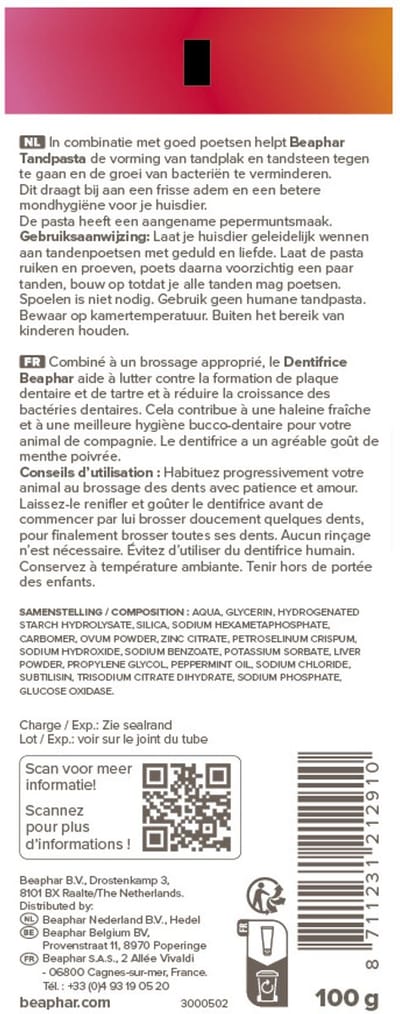 Beaphar Tandpasta Pepermunt & Peterselie - 6 x 100 gr - Voordeelverpakking