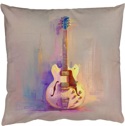 Sierkussens - Kussentjes Woonkamer - 50x50 cm - Gitaar - Pastel - Schilderachtig
