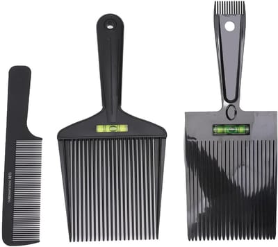 Nivelleer Kam Set - Haar Kappers Gereedschap - Precies Knippen - Ingebouwde Waterpas - 3 Delig