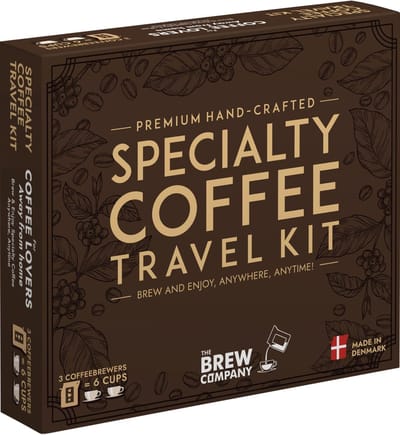 Dailygoods- Koffiecadeau met 3 Specialiteiten - Wenskaart - Koffiebrouwer - Biologische Koffie - Gepersonaliseerde Boodschap - Uniek Cadeau