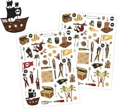 Piraten Stickers – Stickervellen voor Kinderen - Stickers Jongens