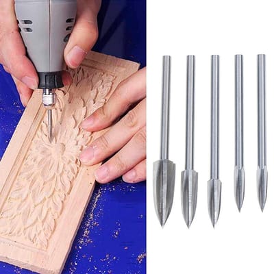 5 Stuks/Set Houtsnijden En Graveren Boorfrees Wortelsnijgereedschap voor DIY Houtbewerking