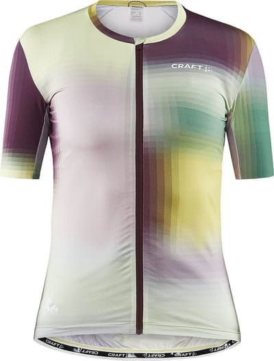 Craft Fietsshirt Korte Mouwen Dames Multikleur Bordeaux - ADV AERO JERSEY W MULTI BURGUNDY-S