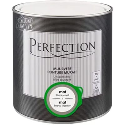 Perfection Ultradekkend Muurverf - Mat - Titaniumwit - 2,5l