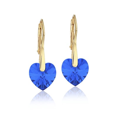 Montebello Oorbellen Lily HG88 - 925 Zilver Verguld - Swarovski Hart - Ø10mm - 25mm