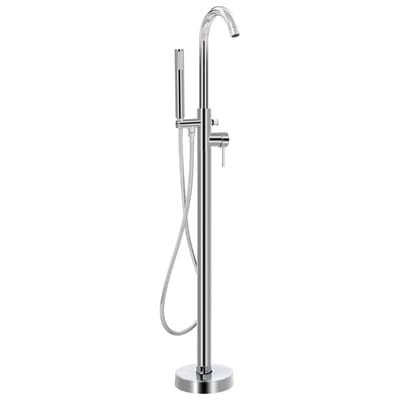 vidaXL - Badkuipkraan - vrijstaand - 118,5 - cm - roestvrij - staal