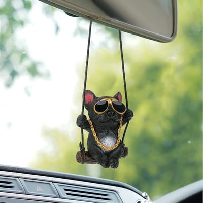Creatieve bulldog autohanger voor achteruitkijkspiegel - Miniatuur autodecoratie voor auto