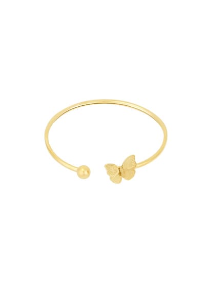Yehwang Butterfly - Armband - One Size - Stainless steel - Goudkleurig