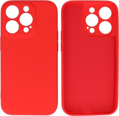 Hoesje Geschikt voor iPhone 14 Pro - 2.0mm Dikke Fashion Telefoonhoesje Backcover - Rood