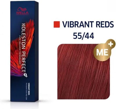Wella Professionals, Koleston Perfect Me+, Coloration Permanente pour Cheveux, 55/44 Marron Clair Intense Rouge Rouge, 60 ml