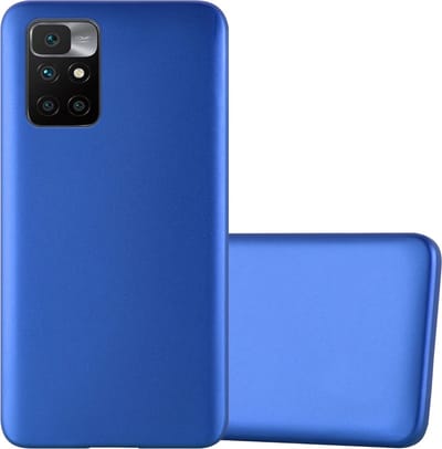 Cadorabo Hoesje geschikt voor Xiaomi RedMi 10 in METAAL BLAUW - Beschermhoes gemaakt van flexibel TPU silicone Case Cover