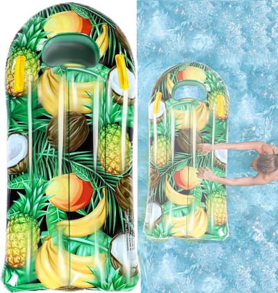 Opblaasbaar zwembad drijft ligstoel, fruitstijl, opblaasbare zwembadvlot, floatlounge voor zwembad, meer, zomerfeest