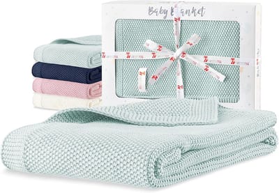 Babydeken 80 x 100 cm - 100% Organisch Katoen - Turkooisblauw - Huidvriendelijke Kinderdeken voor Meisjes en Jongens - Perfect Cadeau voor Nieuwe Ouders