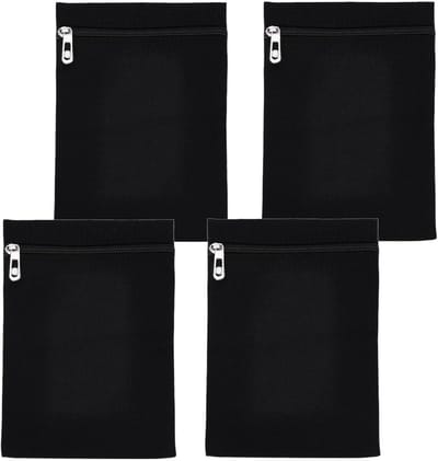 Binnenzak In De Jas - 4 stuks - Binnenzak voor om in te naaien - Ingenaaide zakken - Kledingzakken - Paspoorthoes in de jas - Binnenzakken voor kleding - Met Rits - Anti-Diefstal en Verborgen - Voor jassen, sweatshirts, Mantels - 15.5*21.5cm