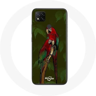 Xiaomi Redmi 9C hoesje Pionus Parrot Rood rood