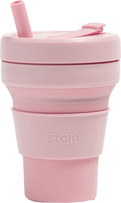 Stojo - Biggie Cup - 470 ml - Herbruikbaar - Opvouwbaar - Roze