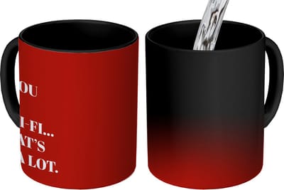 Magische Mok - Foto op Warmte Mokken - Koffiemok - Rood - Quote - Liefde - Magic Mok - Beker - 350 ML - Theemok - Mok met Tekst