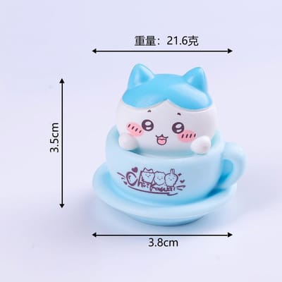 Schattige Chiikawa Figuurtjes Mini Theekop Speelgoed Set Hachiware Usagi Momonga Leeuw Bureau Decoratie Verzamelspeelgoed Kawaii Sieraden Cadeau