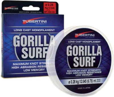 Tubertini Gorilla Surf Monofilament 2000 M Transparant 0.120 mm