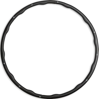 Matchu Sports - Fitness hoelahoep - Waist trainer - Weighted hula hoop - Buikspieren - 1.5 KG - Ø 100 cm - Zwart/Zwart