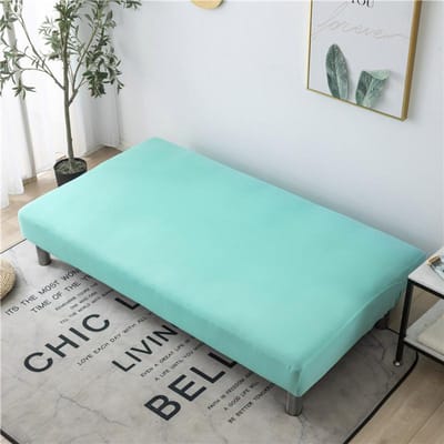 Effen Kleur Slaapbankhoes All-inclusive Opvouwbare Bankhoezen voor Woonkamer Strakke Wrap Bankhoes Zonder Armleuning funda sofa 120-150cm