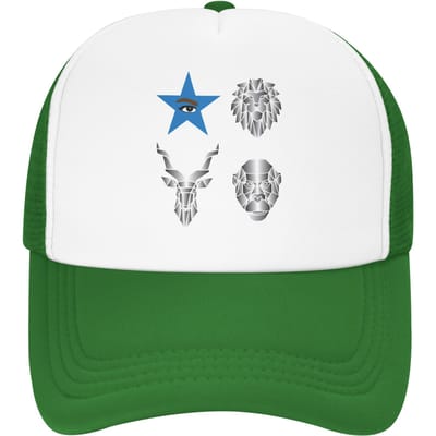 Tanzschein Cosm Eurovision Zonnehoeden Casual Dames Heren Mesh Hip Hop Hoeden Print Hardlopen Hippie Baseballpet Cadeau Idee One Size white