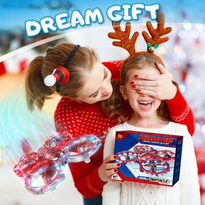 AirSpin Explorer Mini Drone voor Kinderen – Afstandsbediening, 360° Vliegen & Cirkelvluchten, 3 Snelheidsstanden, Eénknops Start, Dubbele Batterijen, Compact 12,8 x 12,4 x 3,6 cm – Novihome