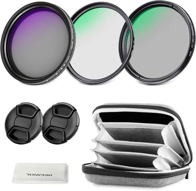 Set van 3 filters: variabel ND2-400, CPL en UV voor camera lenzen, ideaal voor fotografie en videografie
