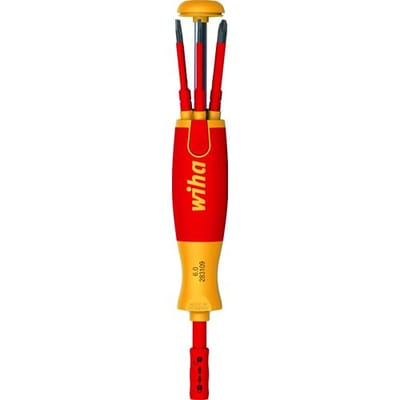 Wiha Schroevendraaier met bitmagazijn LiftUp electric Sleufkop, Phillips met 6 slimBits in blister - 38612