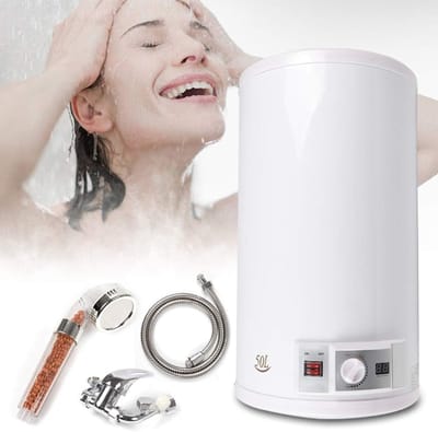 Elektrische Boiler - Warmwater Ketel - Direct Warm Water - LED Temperatuurweergave - 50 Liter - Blauw