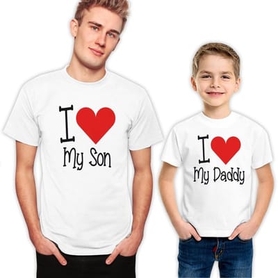 Dailygoods- T-shirts Premium Katoen - Matching Familie Shirts - Vader/Zoon Set - Moeder/Dochter Set - Ademend - Zacht en Duurzaam - Familietshirts