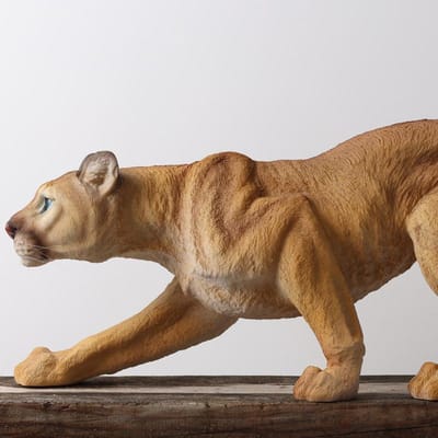 Luxe en Hoge Simulatie Poema Dier Model Actiefiguur Cadeau Kamer Ornament Gk Decoratie Populair Speelgoed Verzamelaars Cadeau brown