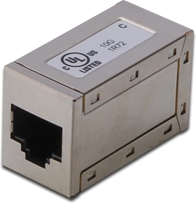 Digitus RJ45 Netwerk Adapter CAT 5, CAT 5e, CAT 6 [1x RJ45-bus - 1x RJ45-bus] Grijs