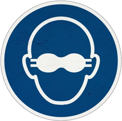 Opaak bril verplicht gebodsbord - M007 | Sign Again materiaal | 10 cm
