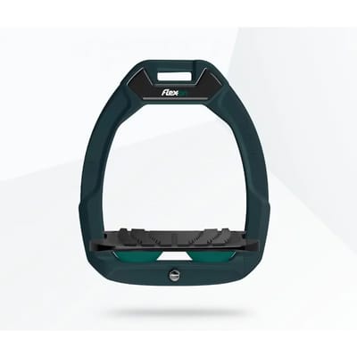 Veiligheidsstijgbeugels Paardrijden Incliné Grip Groen/Zwart: Groen Flex-On Safe-On