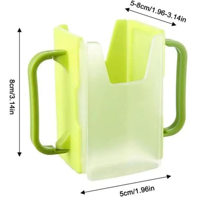 Porte-boîte à lait Porte-gobelet anti-déversement pour bébé Porte-bouteille Porte-lait Réglable en plastique pour bébé Boîte à jus pour tout-petits vert