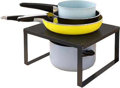 Stapelbare roestvrijstalen kastplank voor keuken en badkameropslag - multifunctionele organizer