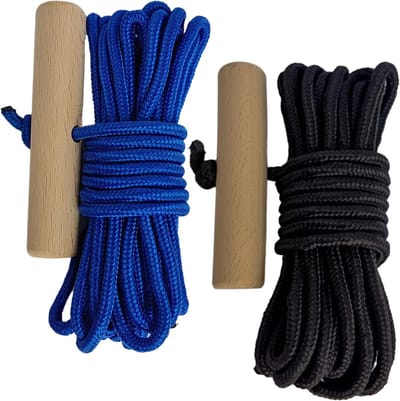 Boomsnoeischaar Touw Kit - Paalzaag Vervanging - Boomonderhoud Buiten - Hoge Treksterkte 1000 Pond - 20 Voet Lengte - Zwart/Blauw