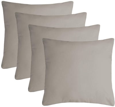 Stof Textile sierkussen Nelson - 4x - beige - 40 x 40 cm - bank kussens - zitkussens - binnen/buiten - polyester